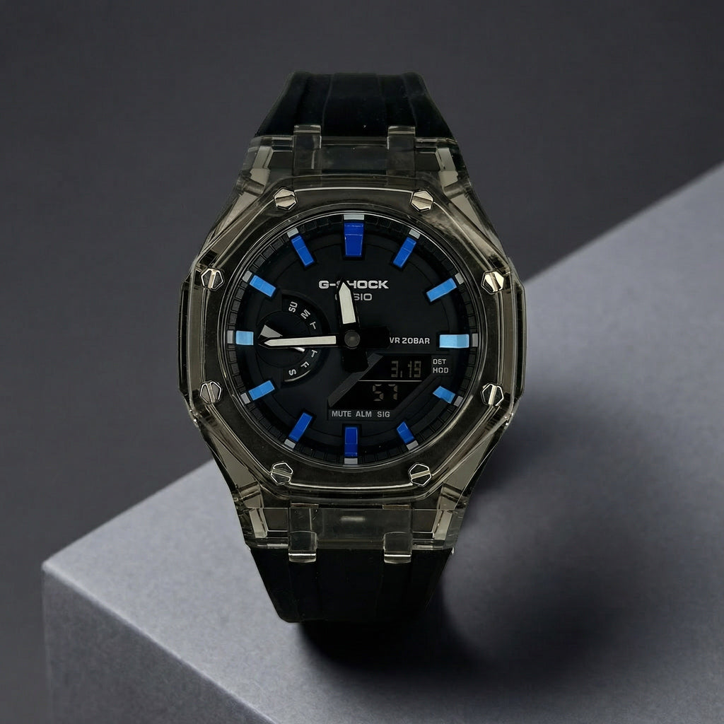 Custom Casio G-Shock GA-2100 Casioak - Blue Void