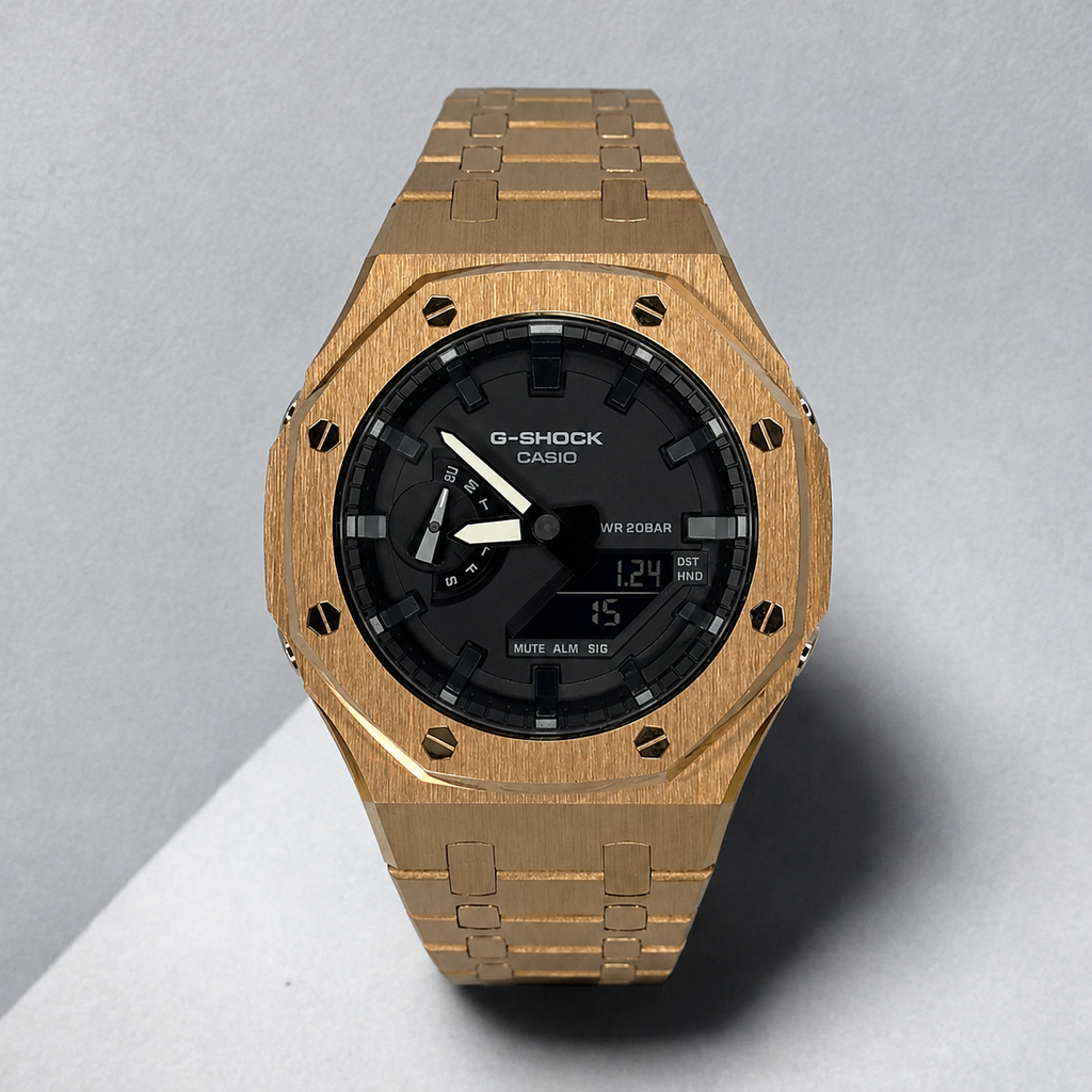 Custom Casio G-Shock GA-2100 Casioak - Golden Shadow