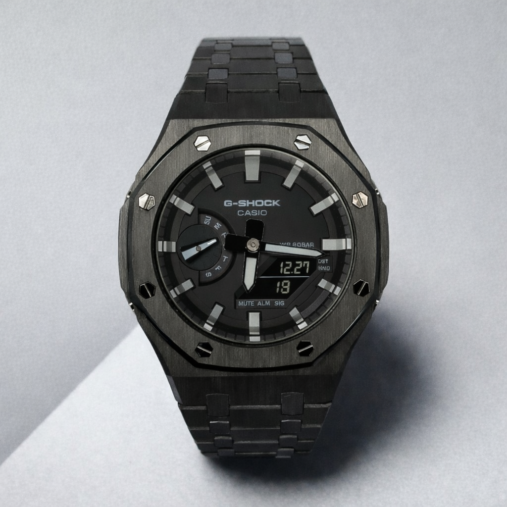 Custom Casio G-Shock GA-2100 Casioak - Midnight Steel