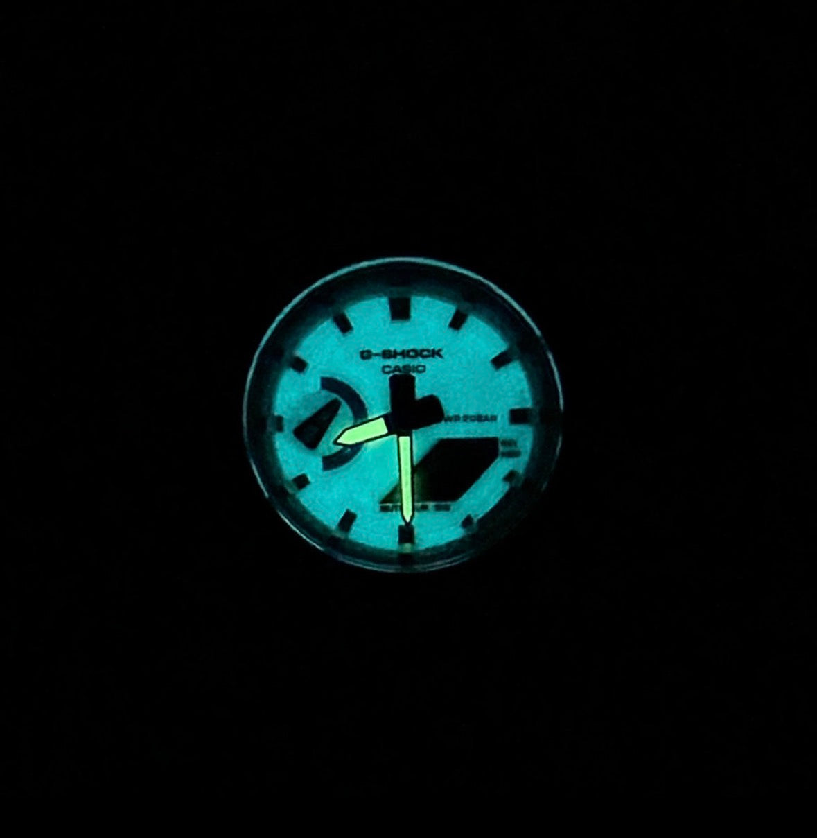 Custom Made White and Blue Casioak GA-2100 - Frost Bite (Glow in the dark)