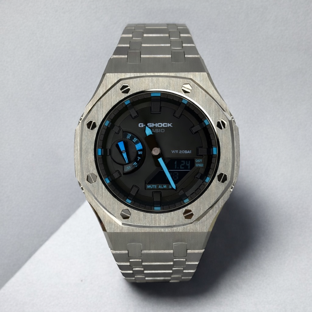 Custom Casio G-Shock GA-2100 Casioak - Black Ocean