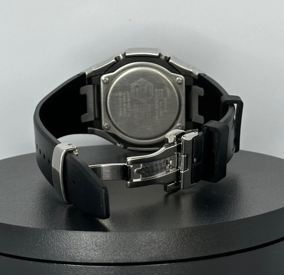 Custom G-Shock GA2100 CasiOak Black Rubber Strap - Metallic Blue