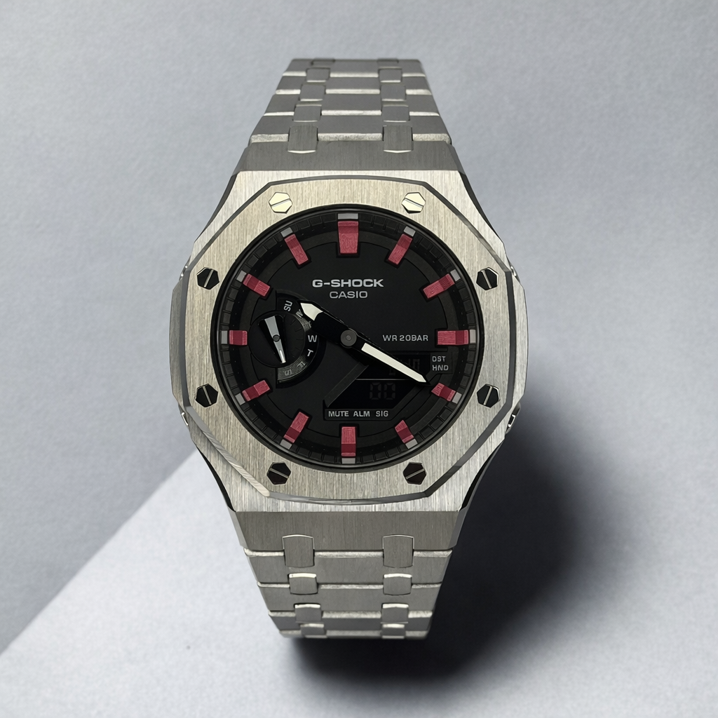 Custom Casio G-Shock GA-2100 Casioak - Static Ruby