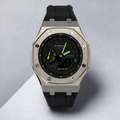 Casio G-Shock Steel Watch with Rubber Strap - Midnight Forest