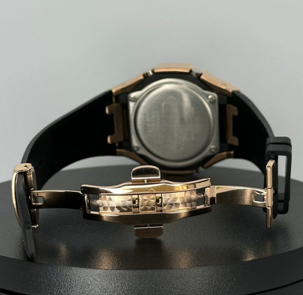 G-Shock Rose Gold CasiOak Mod with Black Rubber Strap