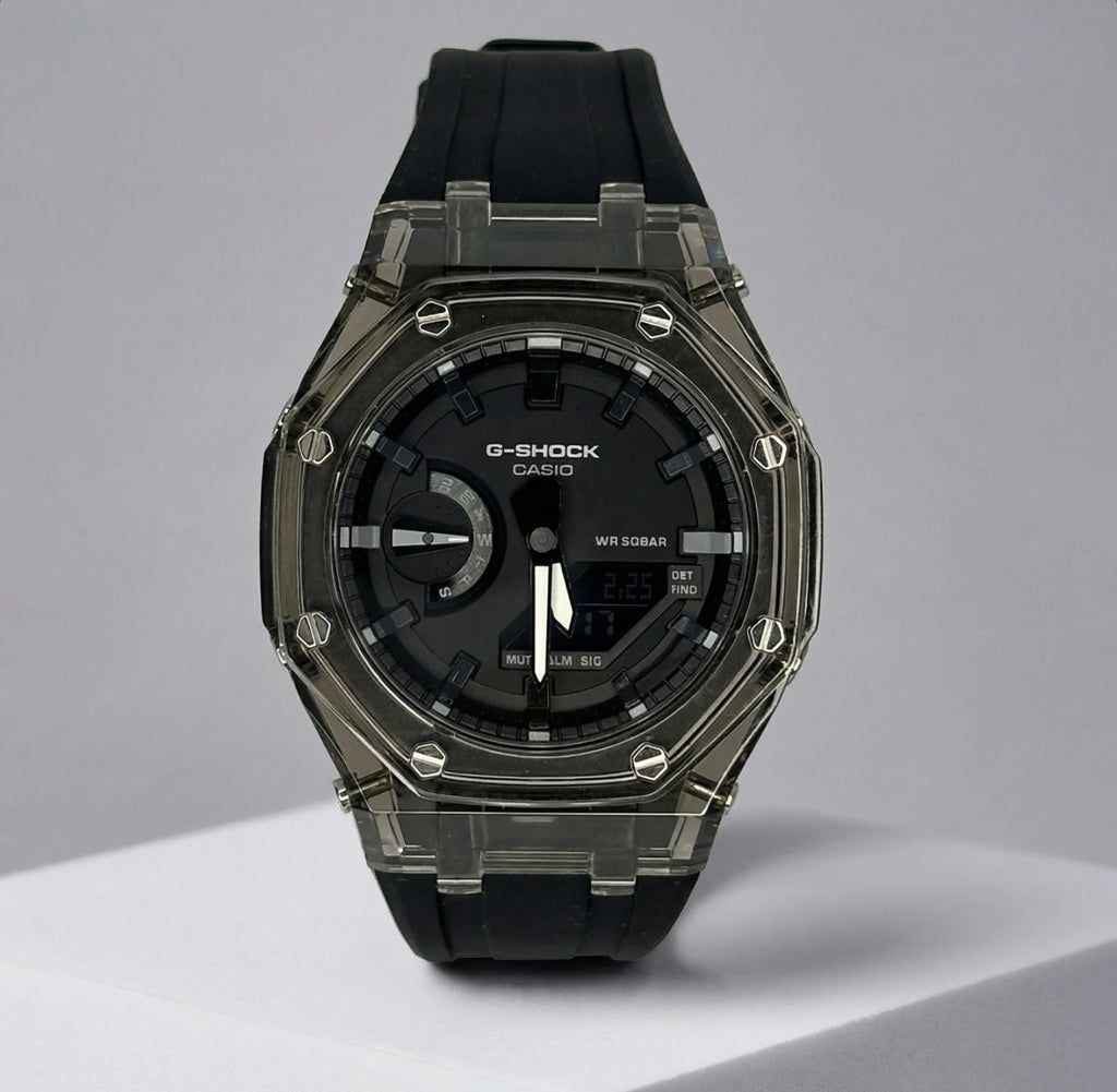Custom Casio G-Shock GA-2100 Casioak - Black Tide