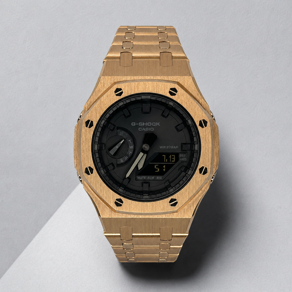 Custom Casio G-Shock GA-2100 Casioak - Golden Blackout