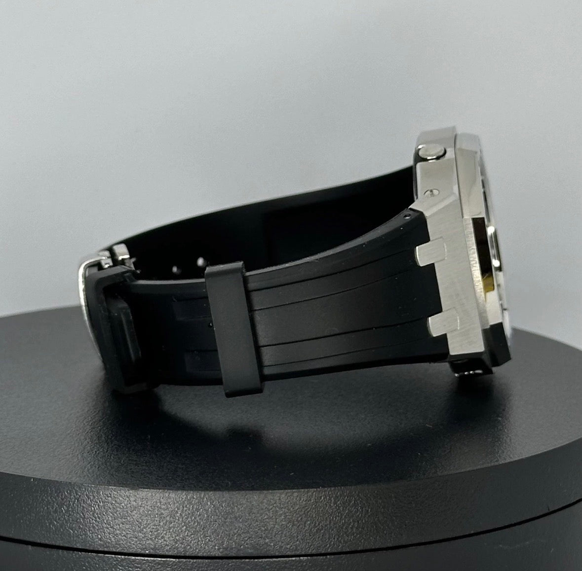 Custom G-Shock GA2100 CasiOak Black Rubber Strap - Metallic Blue