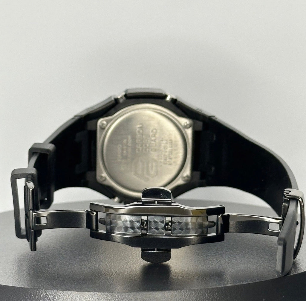 Custom Casio G-Shock GA2100 CasiOak Rubber Strap - Metallic Blue Hour Markers